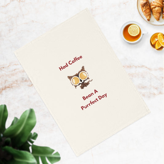 Bean A Purrfect Day Tea Towel - Coffee Purrfection