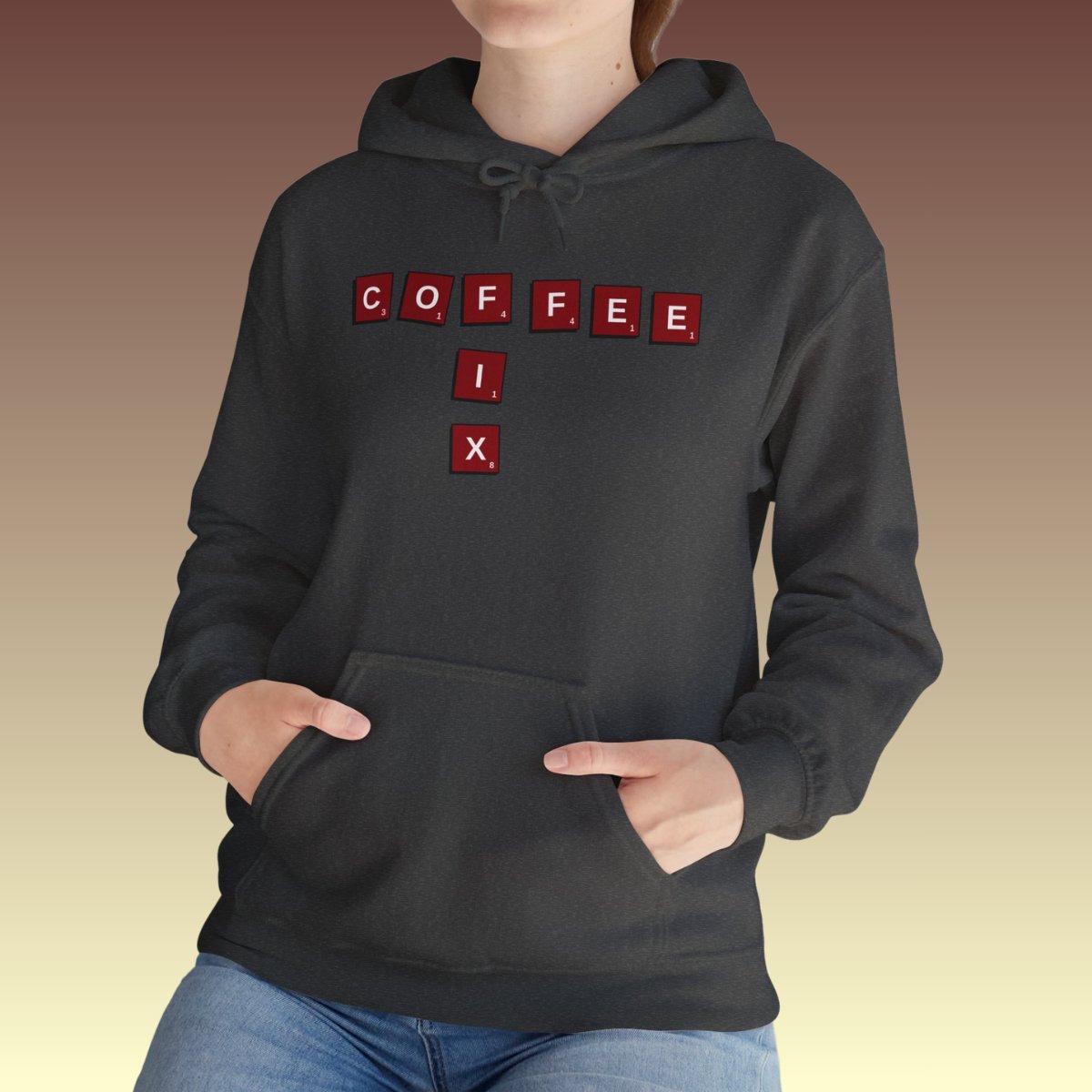 Coffee Fix Scrabble Hoodie - Coffee Purrfection
