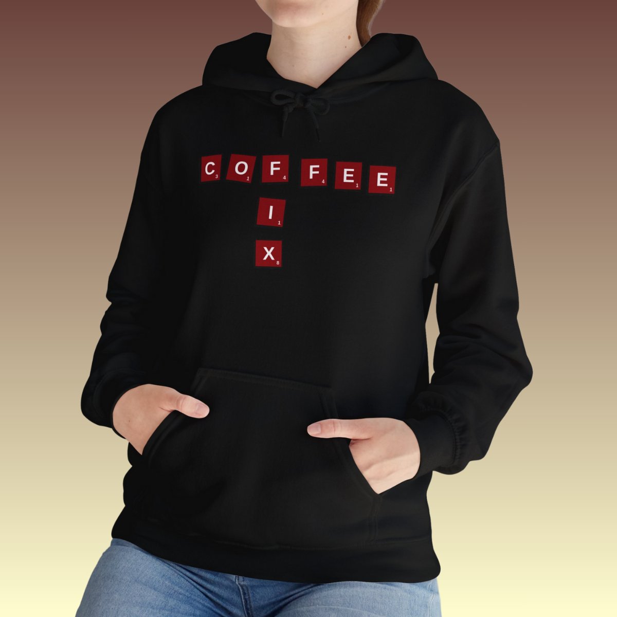 Coffee Fix Scrabble Hoodie - Coffee Purrfection