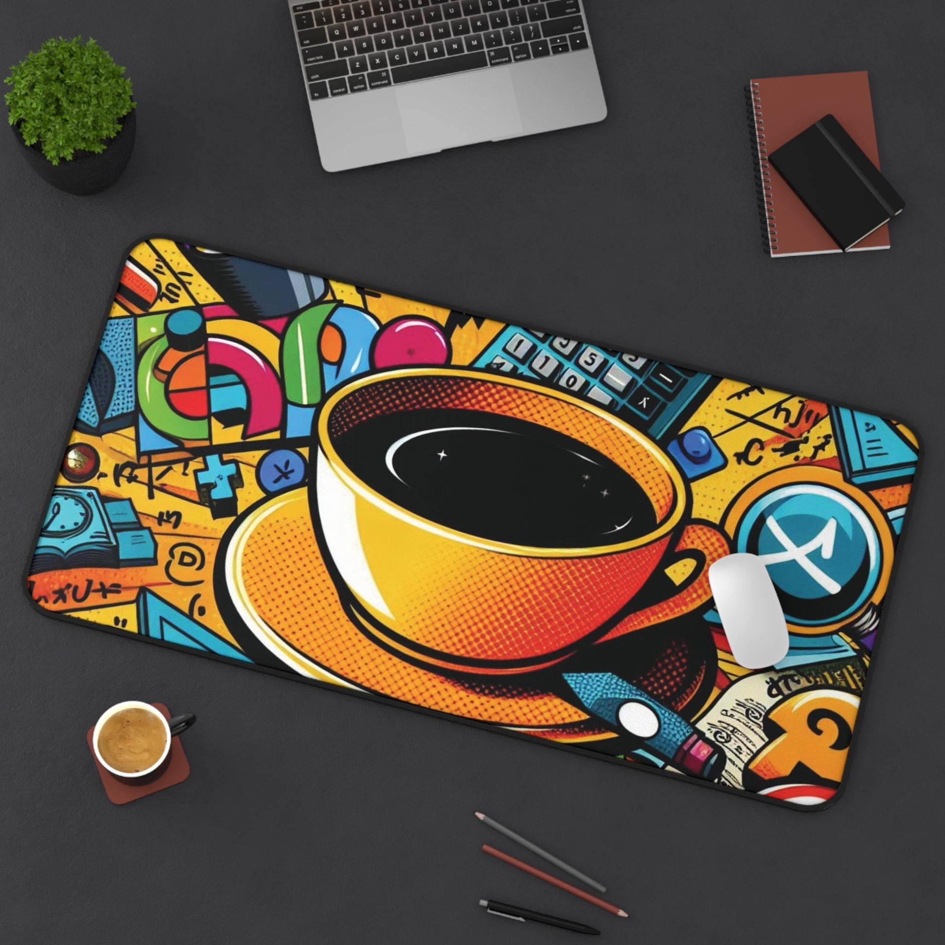 Coffee Helps Desk Mat - Coffee Purrfection