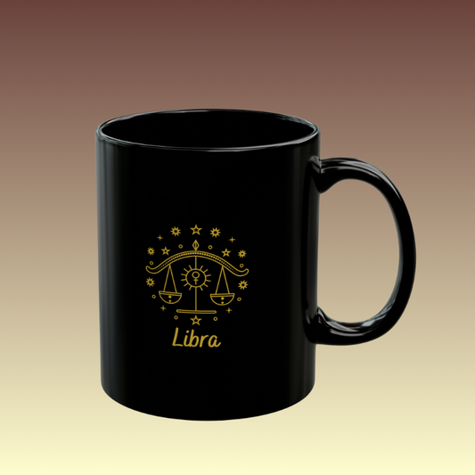 Leo Zodiac Black Coffee Mug