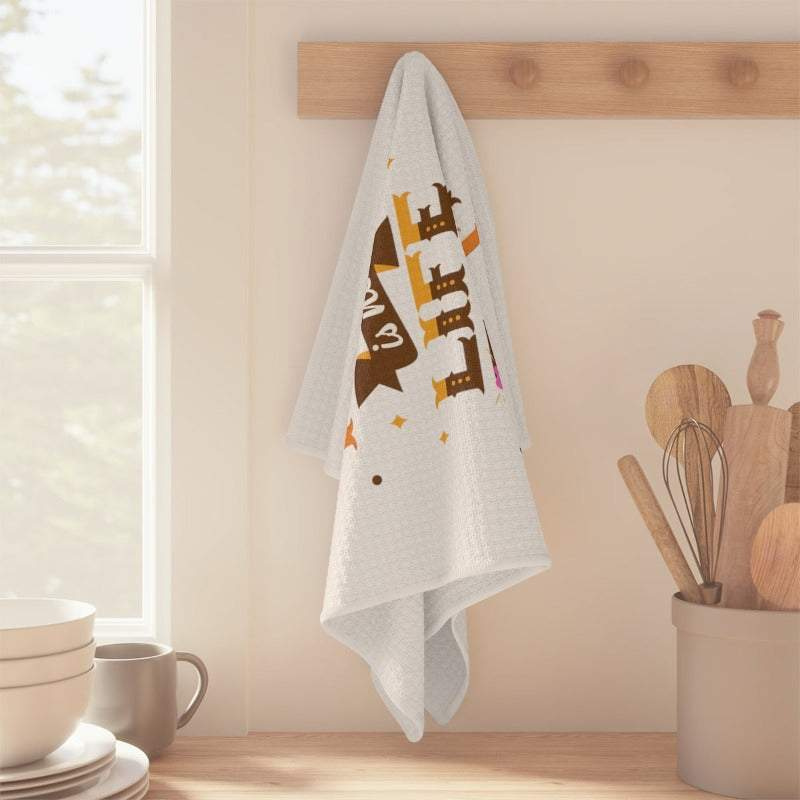 There Is No Life Before Coffee Tea Towel - Coffee Purrfection