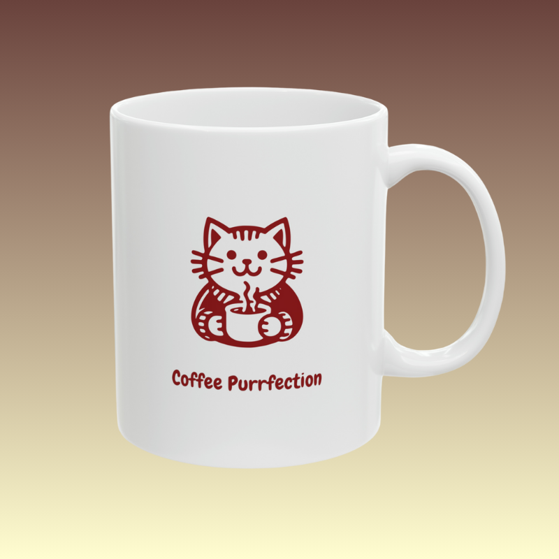 White Coffee Purrfection Mug