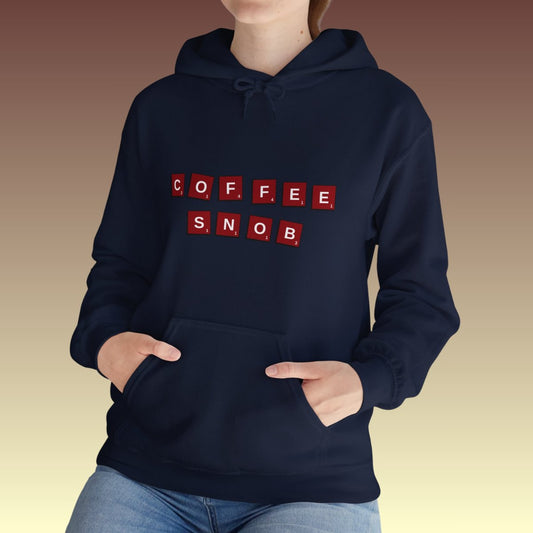 Coffee Snob Scrabble Hooded Sweatshirt - uk - Coffee Purrfection