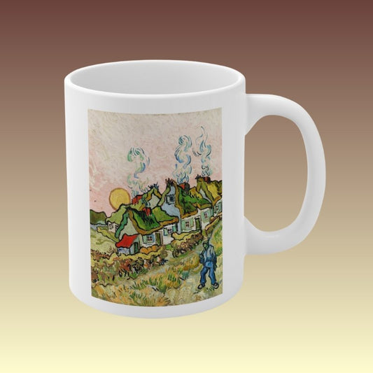 Houses and Figure van Gogh Coffee Mug