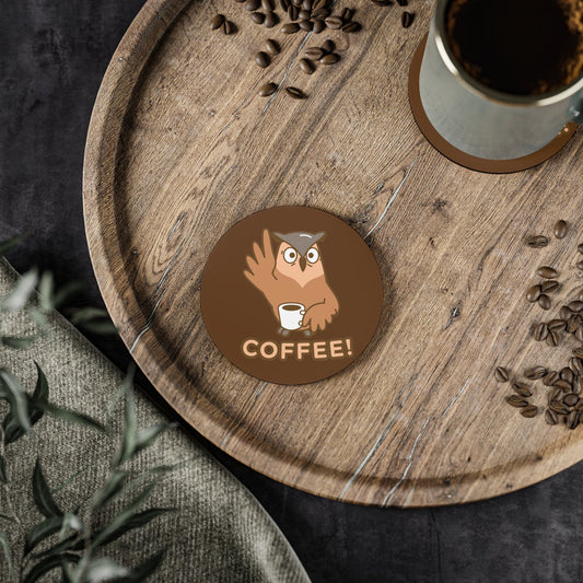 Owl Coffee Coaster Set - Coffee Purrfection