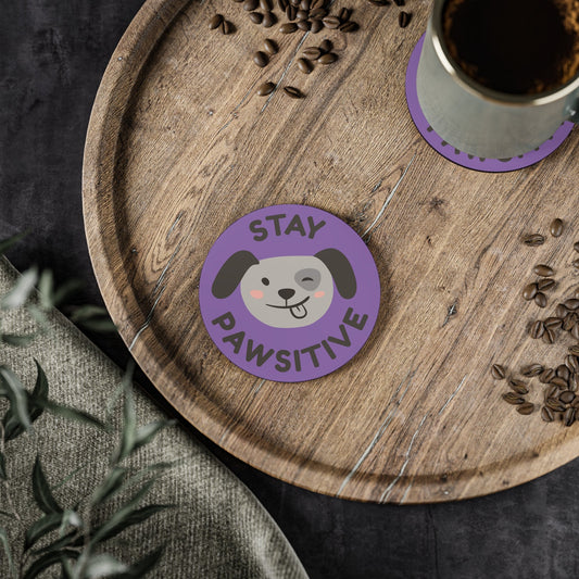 Stay Pawsitive Coffee Coaster Set - Coffee Purrfection