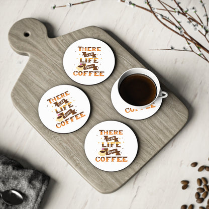 There Is No Life Before Coffee Coaster Set - Coffee Purrfection