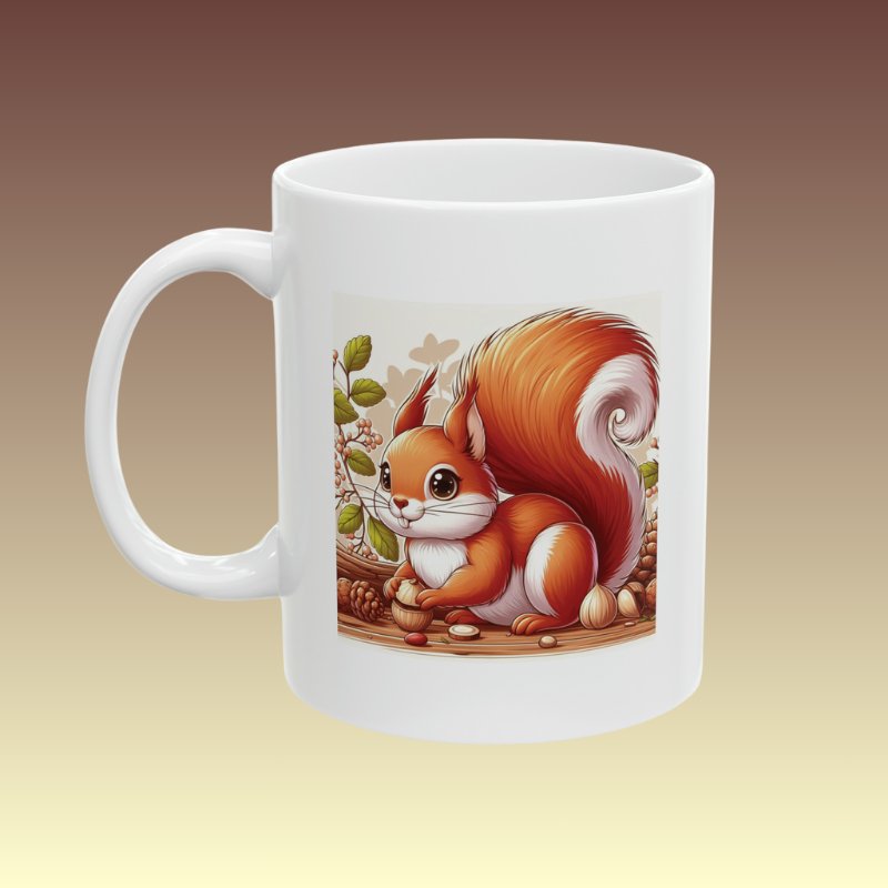 Adorable Red Squirrel Coffee Mug - Coffee Purrfection