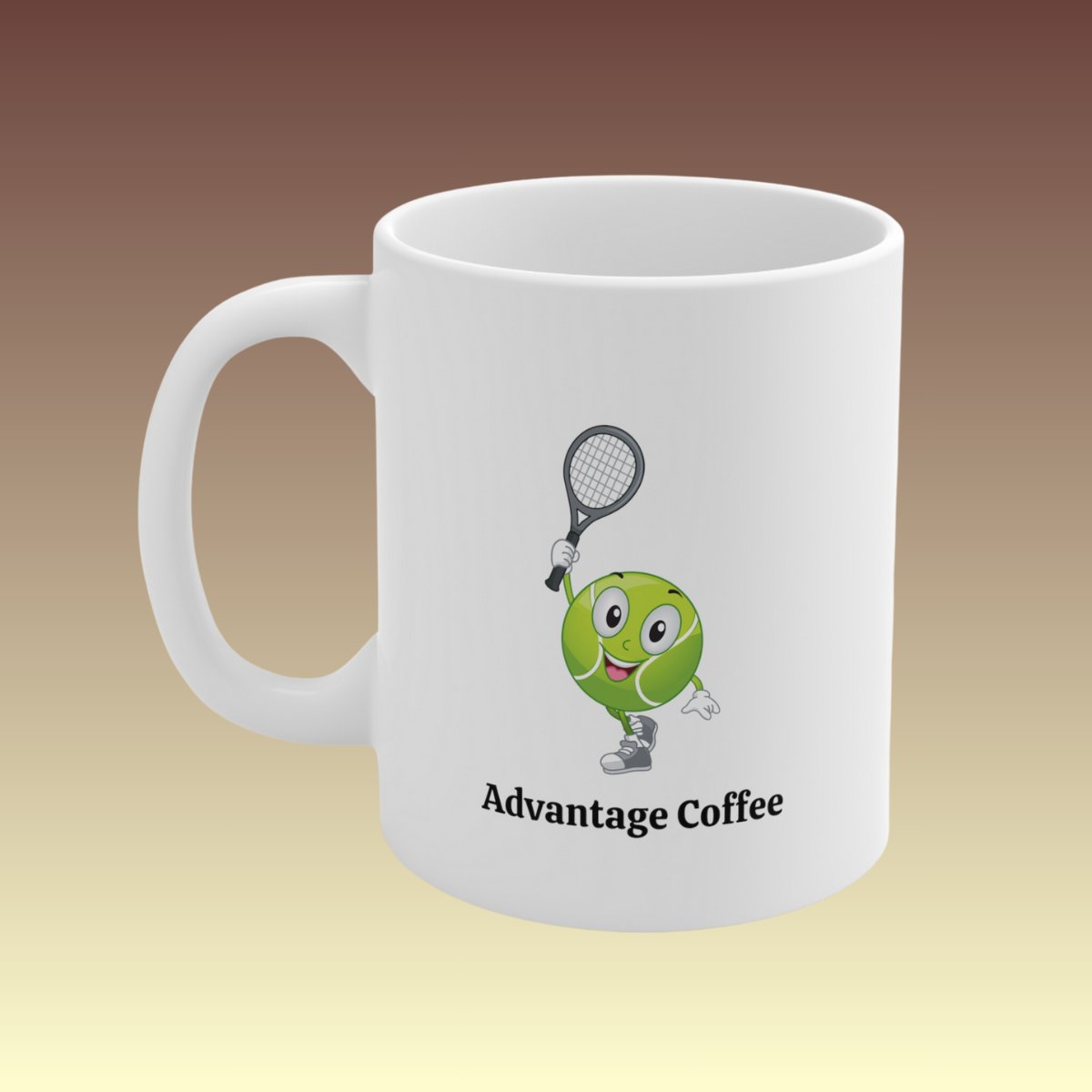 Advantage Coffee Tennis Theme Mug - Coffee Purrfection