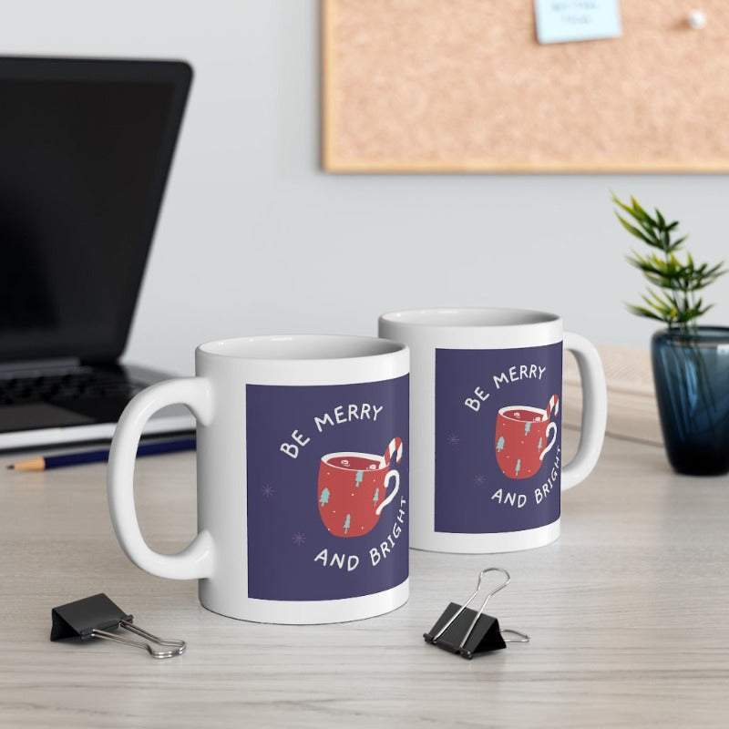 Be Merry and Bright Mug - Coffee Purrfection