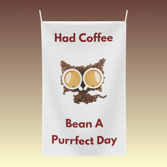 Bean A Purrfect Day Tea Towel - Coffee Purrfection