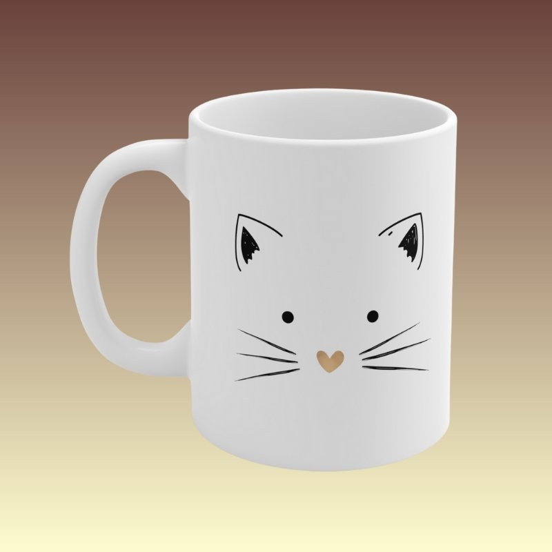 Cat Face Coffee Mug - Coffee Purrfection