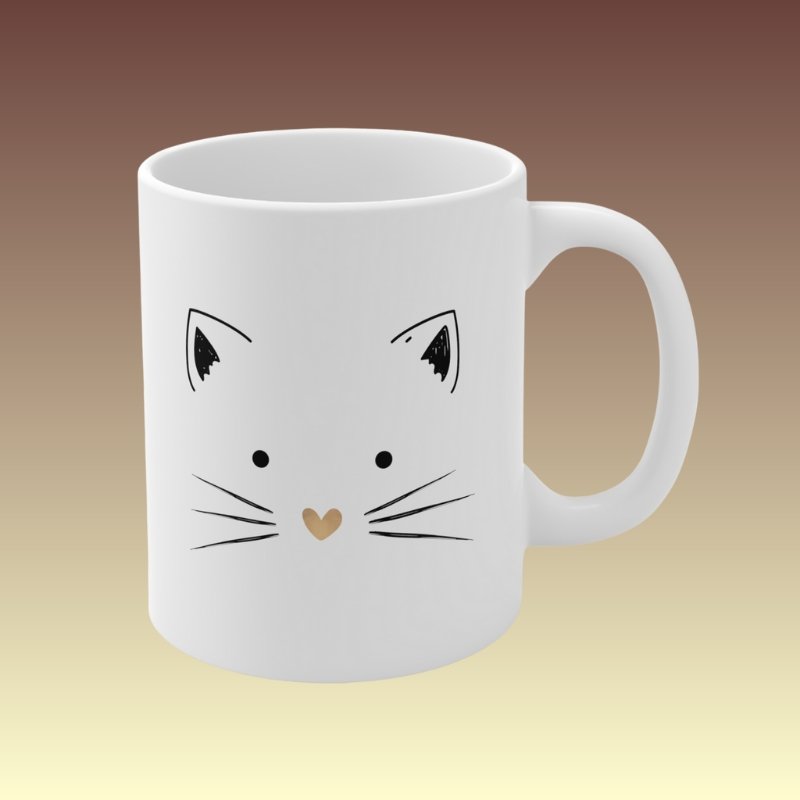 Cat Face Coffee Mug - Coffee Purrfection