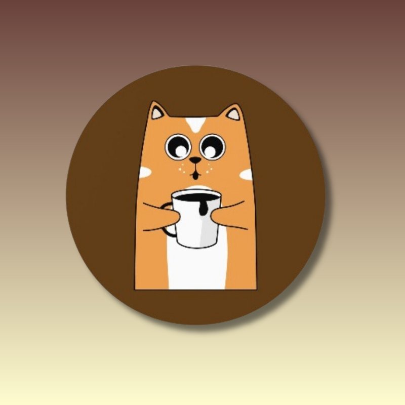 Coffee Loving Cat Coaster - Coffee Purrfection