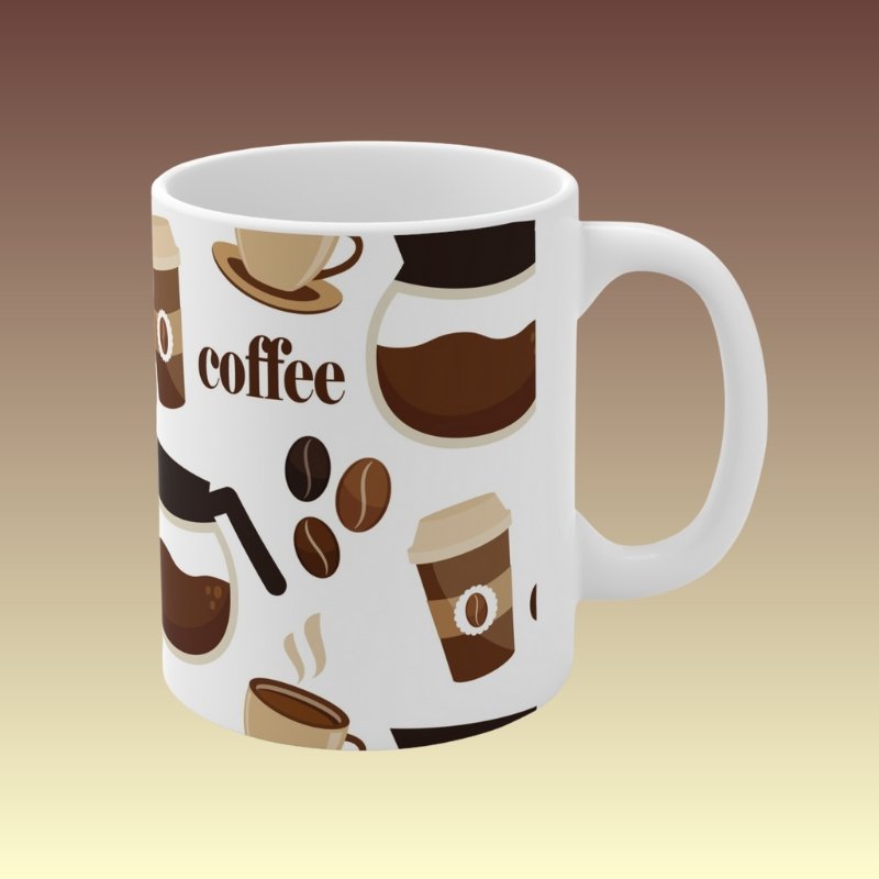 Coffee Pot Theme Mug - Coffee Purrfection