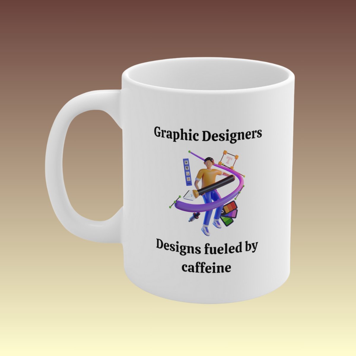 Graphic Designers Theme Coffee Mug - Coffee Purrfection
