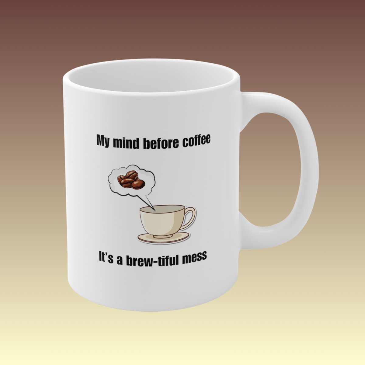 My Mind Before Coffee Mug - Coffee Purrfection
