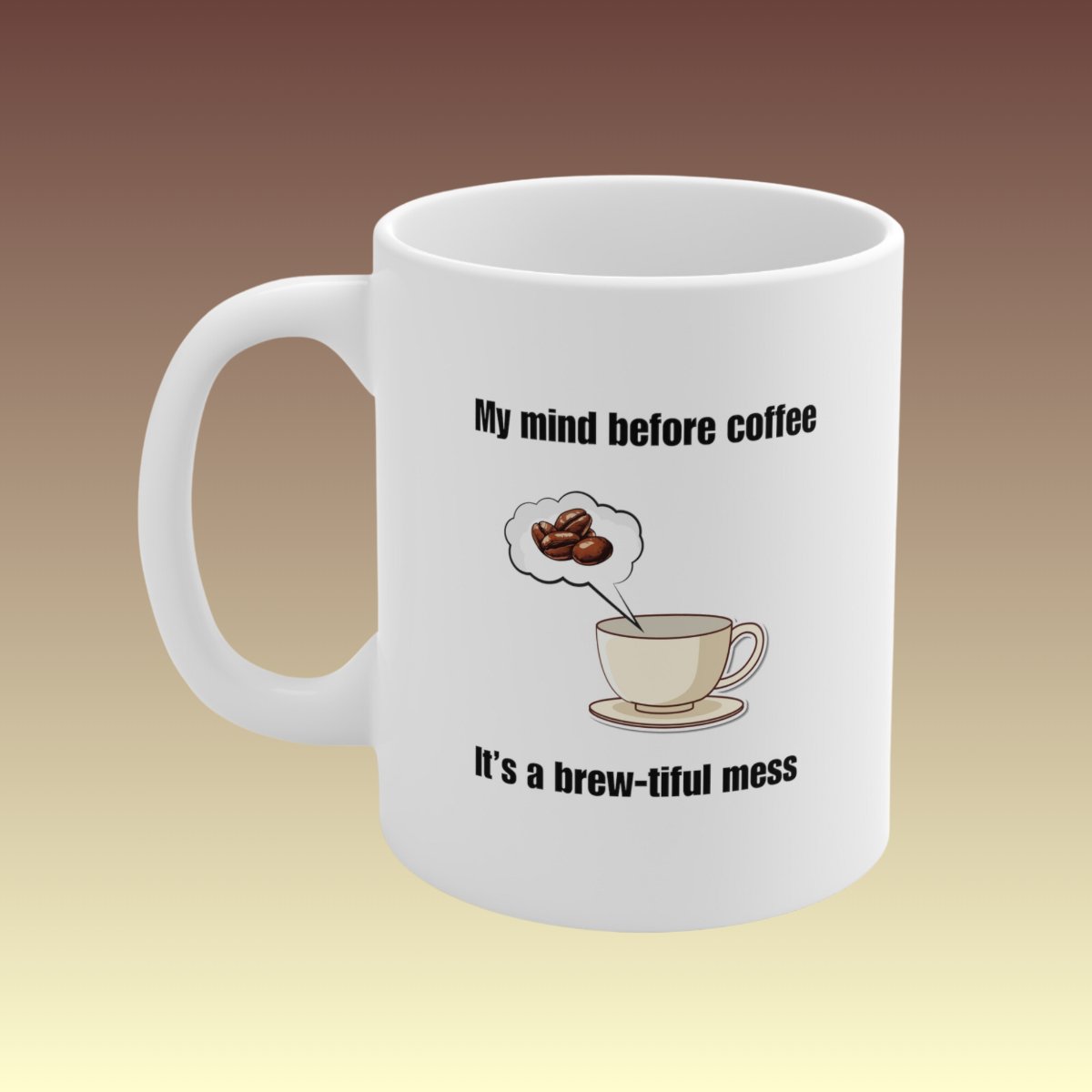My Mind Before Coffee Mug - Coffee Purrfection
