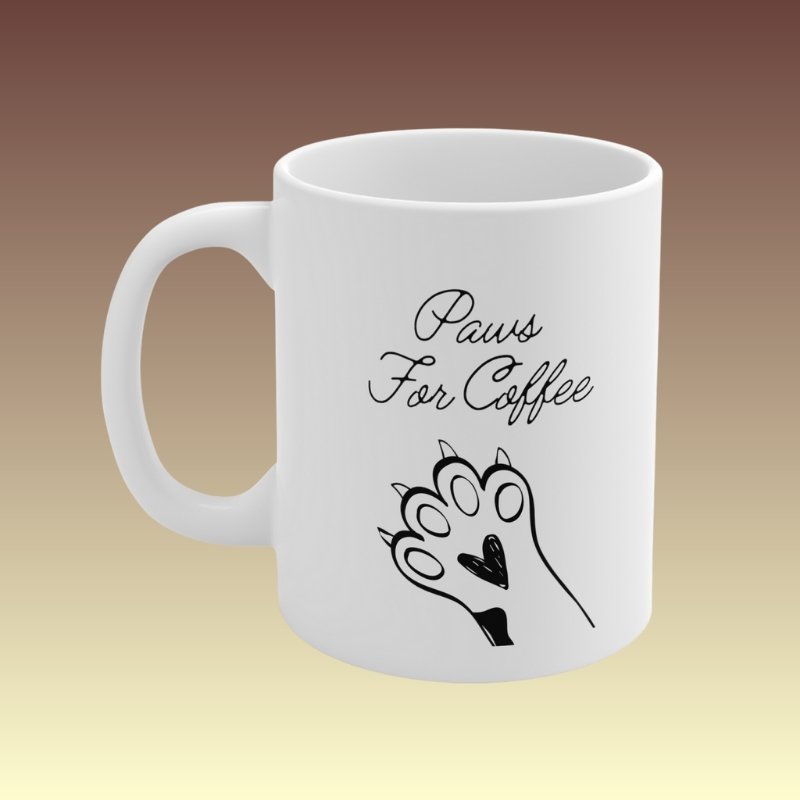 Paws For Coffee Mug - Coffee Purrfection