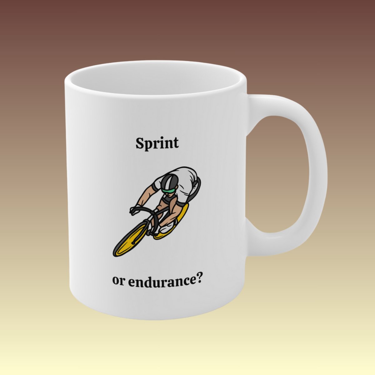 Sprint or Endurance Cycling Coffee Mug - Coffee Purrfection