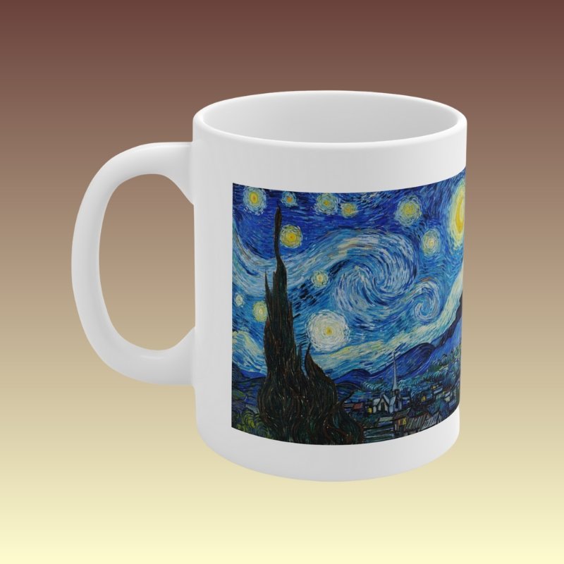 The Starry Night van Gogh Coffee Mug - Coffee Purrfection