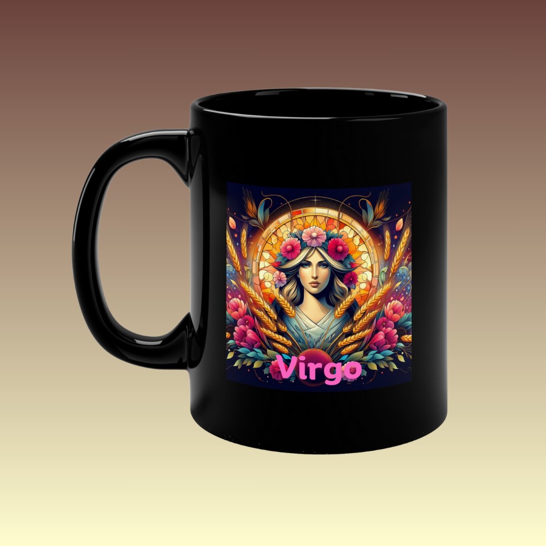 Virgo Black Coffee Mug - Coffee Purrfection