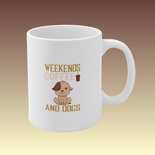 Weekends Coffee And Dogs Mug - Coffee Purrfection